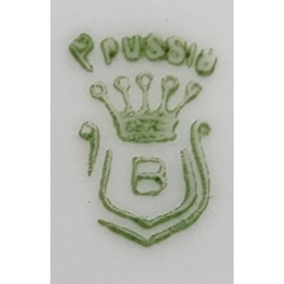 Antique R.S. Prussia Crown B Hand Painted Plate Signed Scharf 8.5" GoldGilt RARE - Picture 10 of 10